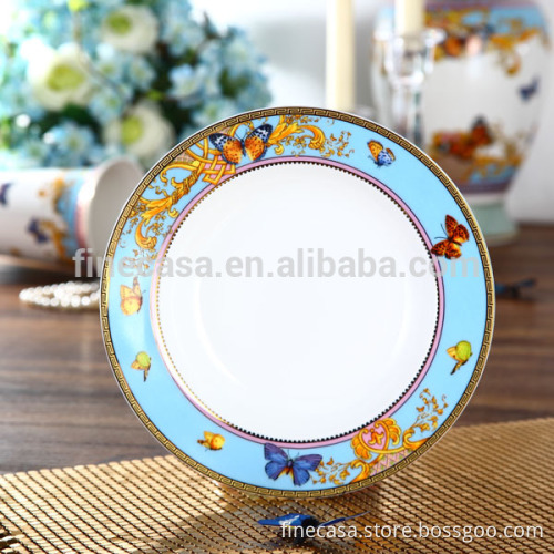 Luxury Fine Bone China 8.5 Inches Soup Plate